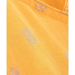 Pine Kids Three Fourth Sleeves Ethnic Dress - Yellow