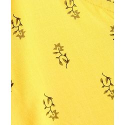 Pine Kids Three Fourth Sleeves Ethnic Dress Floral Print - Yellow