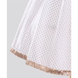 Pine Kids Full Sleeves Cotton Printed Kurti and Polka Dot Lehenga - Blue
