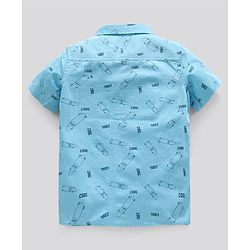 Pine Kids Half Sleeves Shirts Printed - Blue