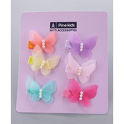 Pine Kids Hair Clips Pack of 6 - Multicolor