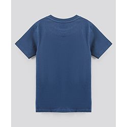 Pine Kids Bio Washed Half Sleeves T Shirt  and Shorts Set Text Print - Blue