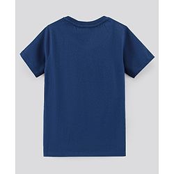Pine Kids Half Sleeves Biowashed Cotton T-Shirt And Shorts Set Rider Essentials Print - Blue
