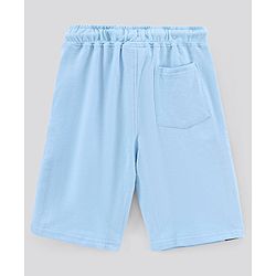 Pine Kids Half Sleeves Biowashed Cotton T-Shirt And Shorts Set Rider Essentials Print - Blue