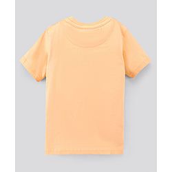 Pine Kids Half Sleeves Biowashed T-Shirt & Shorts Set Wilderness Print - Peach Blue