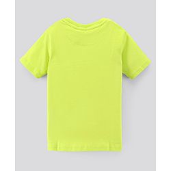 Pine Kids Half Sleeves Biowashed T-Shirt & Shorts Set QR Code Print - Green