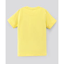 Pine Kids Half Sleeves Biowashed T-Shirt & Shorts Set Virtual Reality Print - Yellow