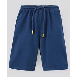 Pine Kids Half Sleeves Biowashed Cotton T-Shirt And Shorts Set Like Rider Print - Yellow Blue