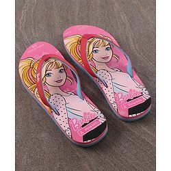 Pine Kids Flip Flops Barbie Print - Pink
