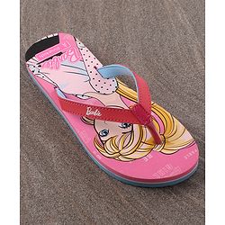 Pine Kids Flip Flops Barbie Print - Pink