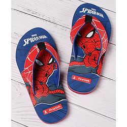 Pine Kids Flip Flops Spider Man Print - Royal Blue