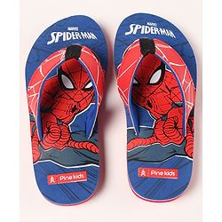Pine Kids Flip Flops Spider Man Print - Royal Blue
