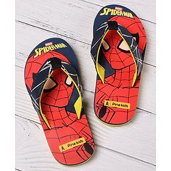 Pine Kids Flip Flops Spider Man Print - Red