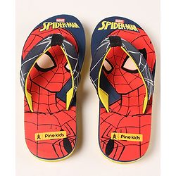 Pine Kids Flip Flops Spider Man Print - Red