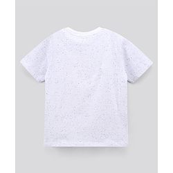 Pine Kids Half Sleeves Biowashed Cotton T-Shirt And Knee Length Shorts Set With Side Pockets Catch A Wave HD Print - White Blue