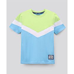 Pine Kids Half Sleeves Tee & Shorts HD Print - Blue