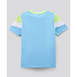 Pine Kids Half Sleeves Tee & Shorts HD Print - Blue