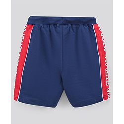 Pine Kids Half Sleeves Cotton T Shirt And Shorts Set Football Print - Red Blue