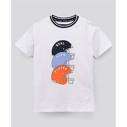 Pine Kids Half Sleeves T Shirt and Shorts Set Placement Print - Multicolor