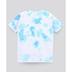Pine Kids Half Sleeves Biowashed Cotton T-Shirt And Knee Length Shorts Set With Side Pockets Good Times HD Print - Blue