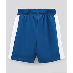 Pine Kids Half Sleeves Biowashed Cotton T-Shirt And Knee Length Shorts Set With Side Pockets Good Times HD Print - Blue