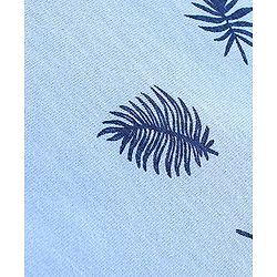 Pine Kids Bio Washed Half Sleeves T Shirt  and Shorts Set Leaf Print - Blue