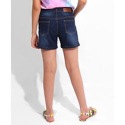 Pine Kids Denim Shorts Solid- Blue