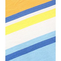 Pine Kids Sleeveless Bio Washed T-Shirt Stripes Print - Yellow Blue