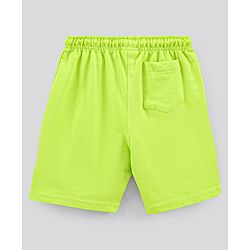 Pine Kids Half Sleeves Biowashed T-Shirt & Shorts Set Surfing & Text Print - Cream Green
