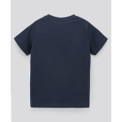 Pine Kids Half Sleeves Biowashed T-Shirt & Shorts Set Speed Meter Print - Blue