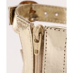 Pine Kids Gladiator Roman Zip Closure Sandals - Gold