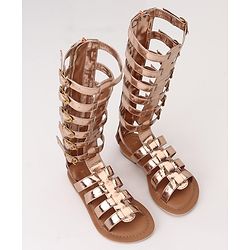 Pine Kids Gladiator Roman Sandals - Rose Gold