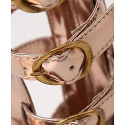 Pine Kids Gladiator Roman Sandals - Rose Gold