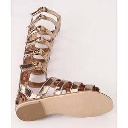 Pine Kids Gladiator Roman Sandals - Rose Gold