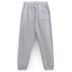 Pine Kids Full Length Biowashed Lounge Pant Text Print - Grey Melange