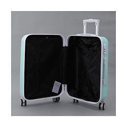 Pine Kids Trolley Luggage Bags - Sea Green 22 inch| Shock Resistant| Telescopic Handle| Water Resistant| Easy Zipper Closure| Durable Wheels