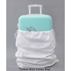 Pine Kids Trolley Luggage Bags - Sea Green 22 inch| Shock Resistant| Telescopic Handle| Water Resistant| Easy Zipper Closure| Durable Wheels
