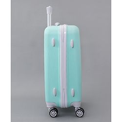 Pine Kids Trolley Luggage Bags - Sea Green 22 inch| Shock Resistant| Telescopic Handle| Water Resistant| Easy Zipper Closure| Durable Wheels