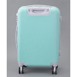 Pine Kids Trolley Luggage Bags - Sea Green 22 inch| Shock Resistant| Telescopic Handle| Water Resistant| Easy Zipper Closure| Durable Wheels