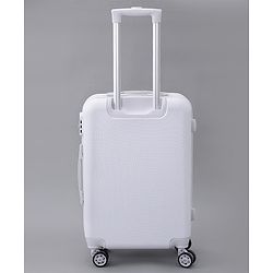 Pine Kids Trolley Luggage Bags White - 22 inch| Shock Resistant| Telescopic Handle| Water Resistant| Easy Zipper Closure| Durable Wheels