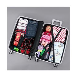 Pine Kids Trolley Luggage Bags White - 22 inch| Shock Resistant| Telescopic Handle| Water Resistant| Easy Zipper Closure| Durable Wheels