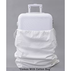 Pine Kids Trolley Luggage Bags White - 22 inch| Shock Resistant| Telescopic Handle| Water Resistant| Easy Zipper Closure| Durable Wheels