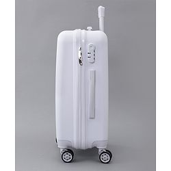Pine Kids Trolley Luggage Bags White - 22 inch| Shock Resistant| Telescopic Handle| Water Resistant| Easy Zipper Closure| Durable Wheels