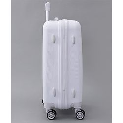Pine Kids Trolley Luggage Bags White - 22 inch| Shock Resistant| Telescopic Handle| Water Resistant| Easy Zipper Closure| Durable Wheels