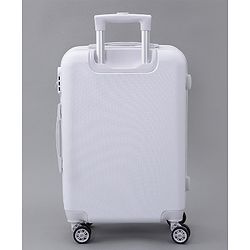 Pine Kids Trolley Luggage Bags White - 22 inch| Shock Resistant| Telescopic Handle| Water Resistant| Easy Zipper Closure| Durable Wheels