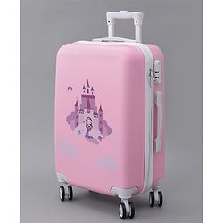 Pine Kids Trolley Luggage Bags Pink - 22 inch| Shock Resistant| Telescopic Handle| Water Resistant| Easy Zipper Closure| Durable Wheels