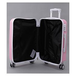 Pine Kids Trolley Luggage Bags Pink - 22 inch| Shock Resistant| Telescopic Handle| Water Resistant| Easy Zipper Closure| Durable Wheels