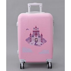 Pine Kids Trolley Luggage Bags Pink - 22 inch| Shock Resistant| Telescopic Handle| Water Resistant| Easy Zipper Closure| Durable Wheels