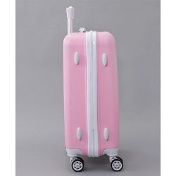Pine Kids Trolley Luggage Bags Pink - 22 inch| Shock Resistant| Telescopic Handle| Water Resistant| Easy Zipper Closure| Durable Wheels