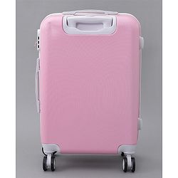 Pine Kids Trolley Luggage Bags Pink - 22 inch| Shock Resistant| Telescopic Handle| Water Resistant| Easy Zipper Closure| Durable Wheels